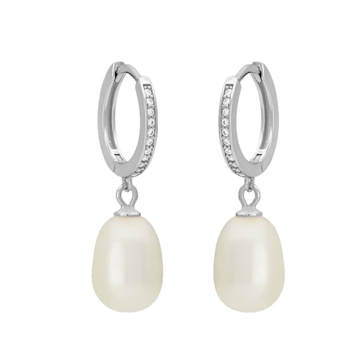 Colette Pearl Huggie Earrings
