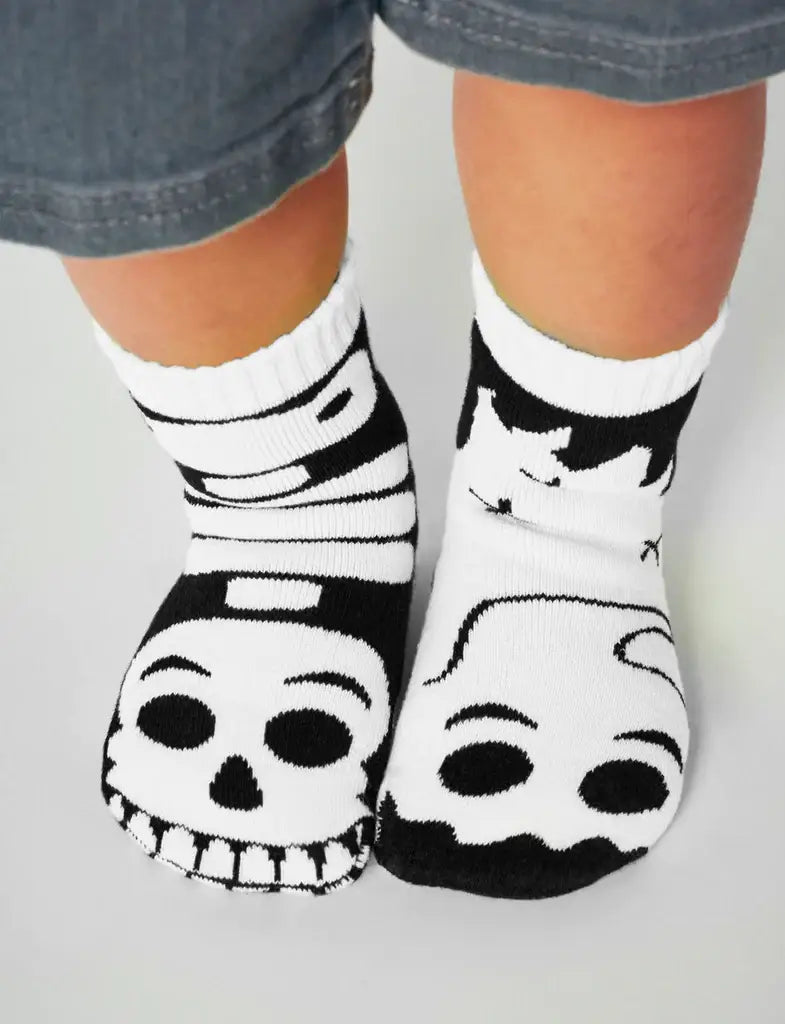 Ghost & Skeleton GLOW IN THE DARK Non-Slip Kids Socks