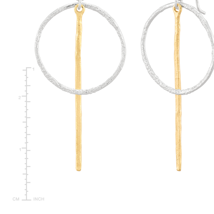 'Catching Lights' Silver & 14K Gold Plating Earrings