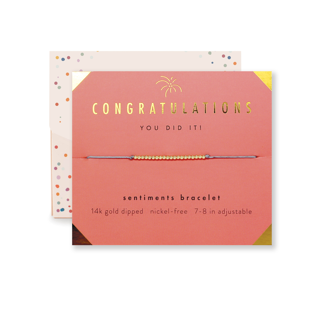 Congratulations Sentiment Bracelet