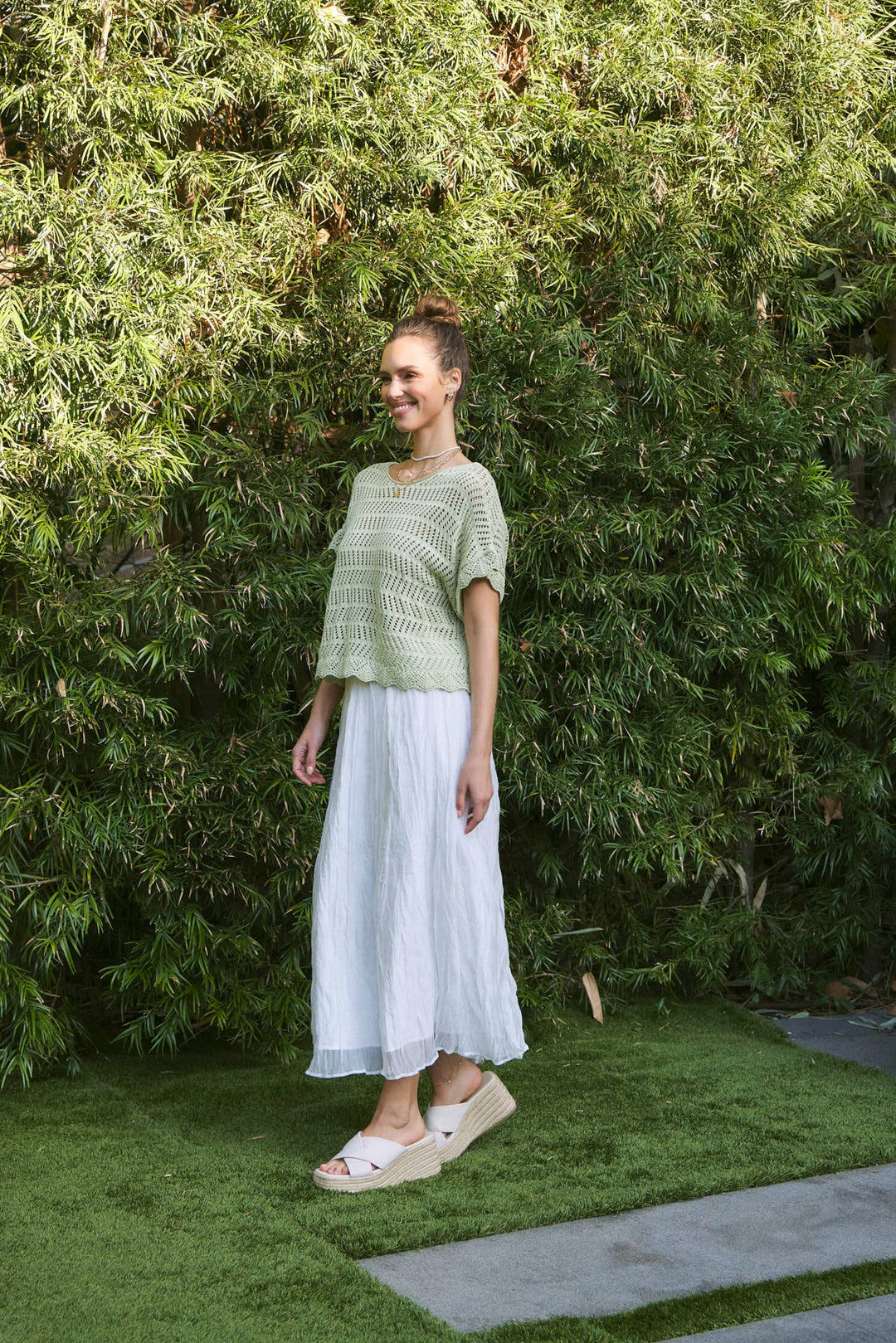 Crochet Sweater w/ Scallop Edge