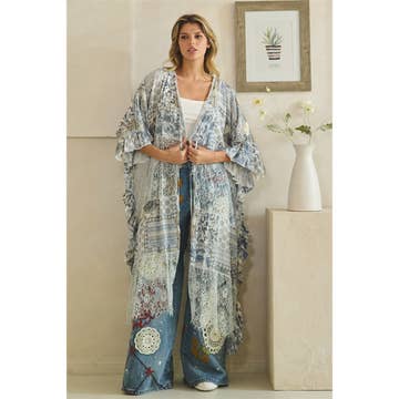 Boho Lace Mix Media Duster