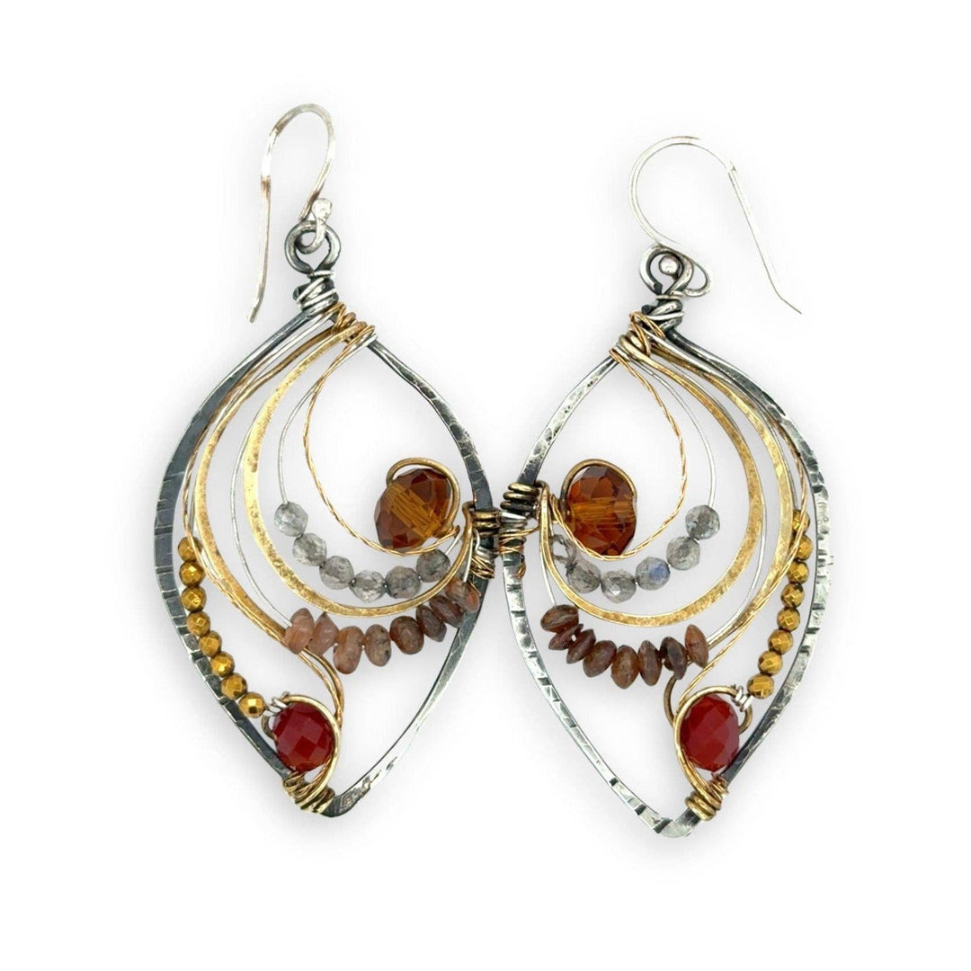 Autumn Leaves Crystal Earrings E65734