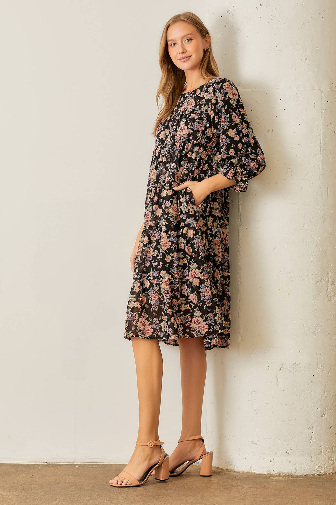 Floral Print Tiered Dress