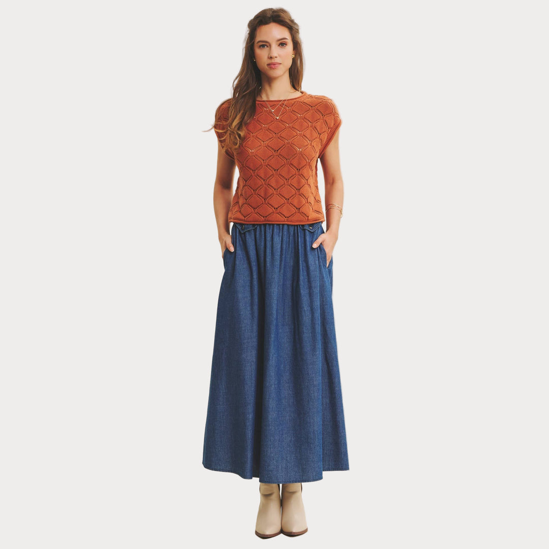 Timeless Textured Cable-Knit Top