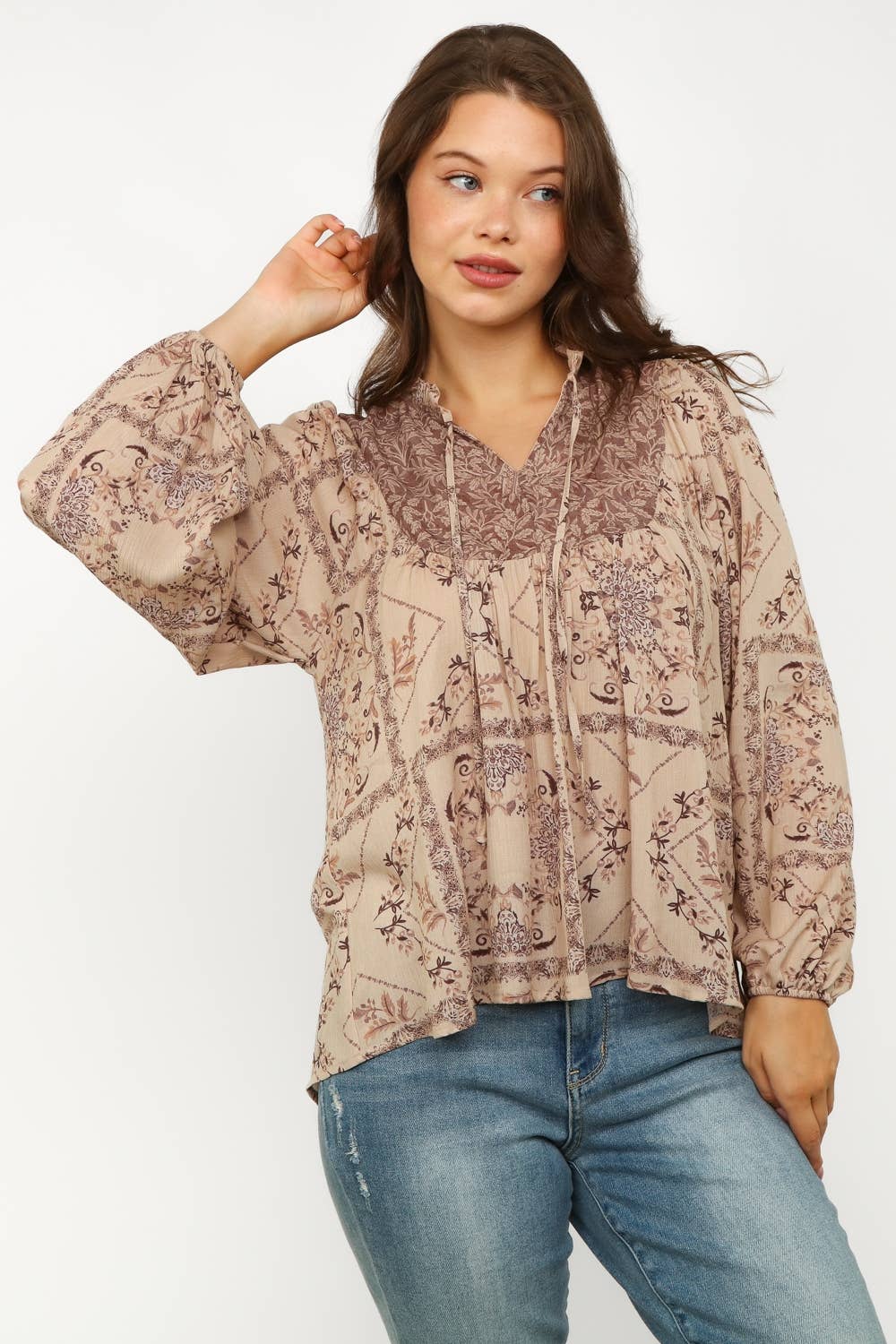 Plus Size Bohemian Blouse