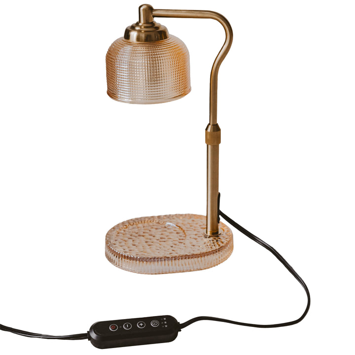 Glass Candle Lamp Warmer with Timer & Dimmer