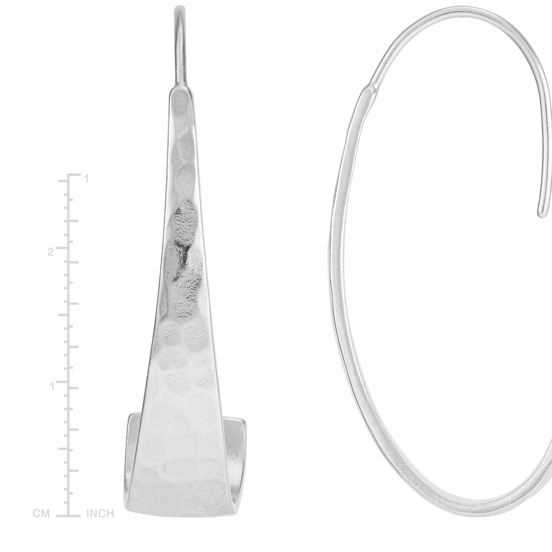 'Effortless Glamour' Sterling Silver Hoop Earrings