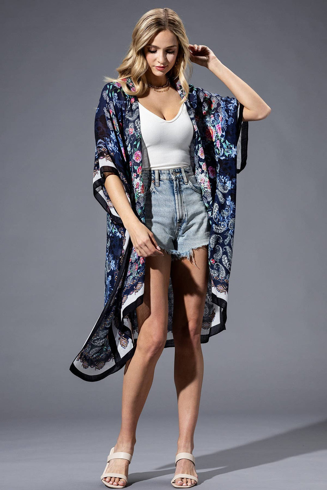 Rose Paisley Kimono