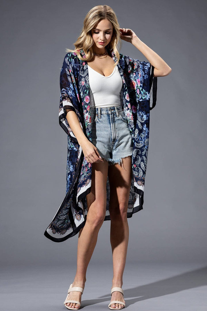 Rose Paisley Kimono