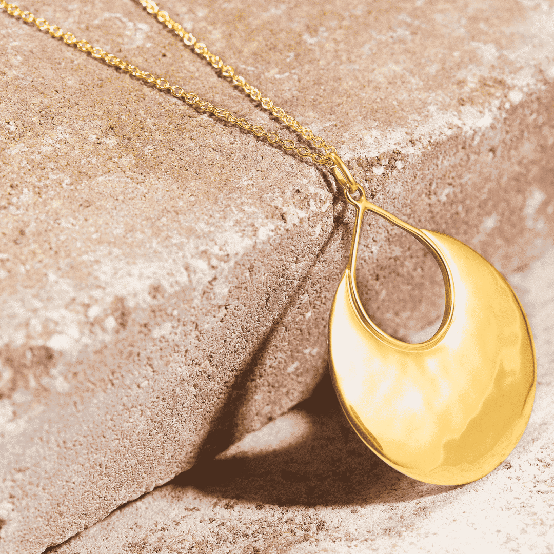 'Crescent Drop' Pendant in Sterling Silver