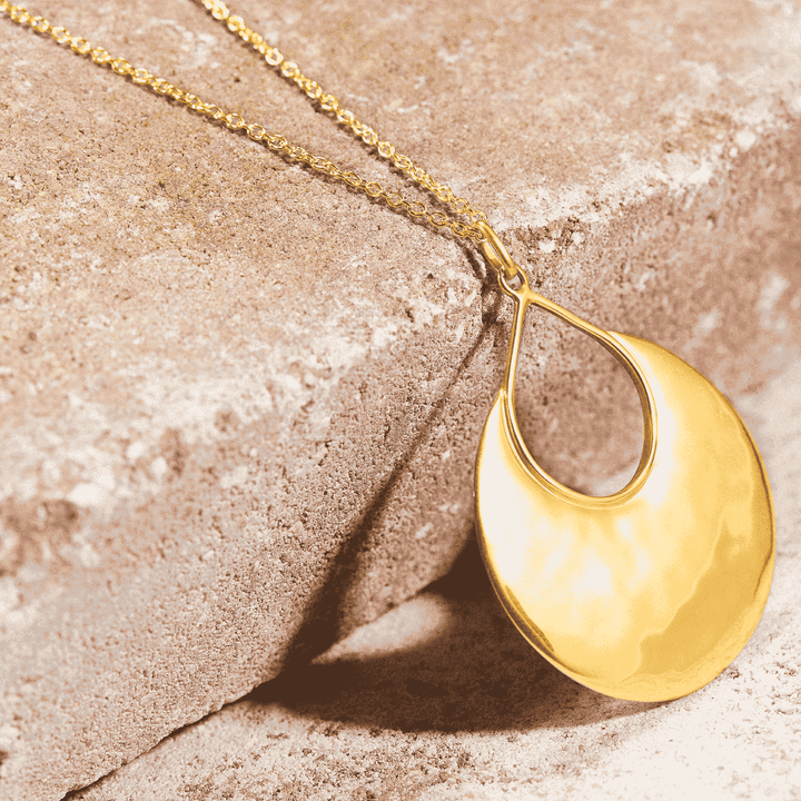 'Crescent Drop' Pendant in Sterling Silver