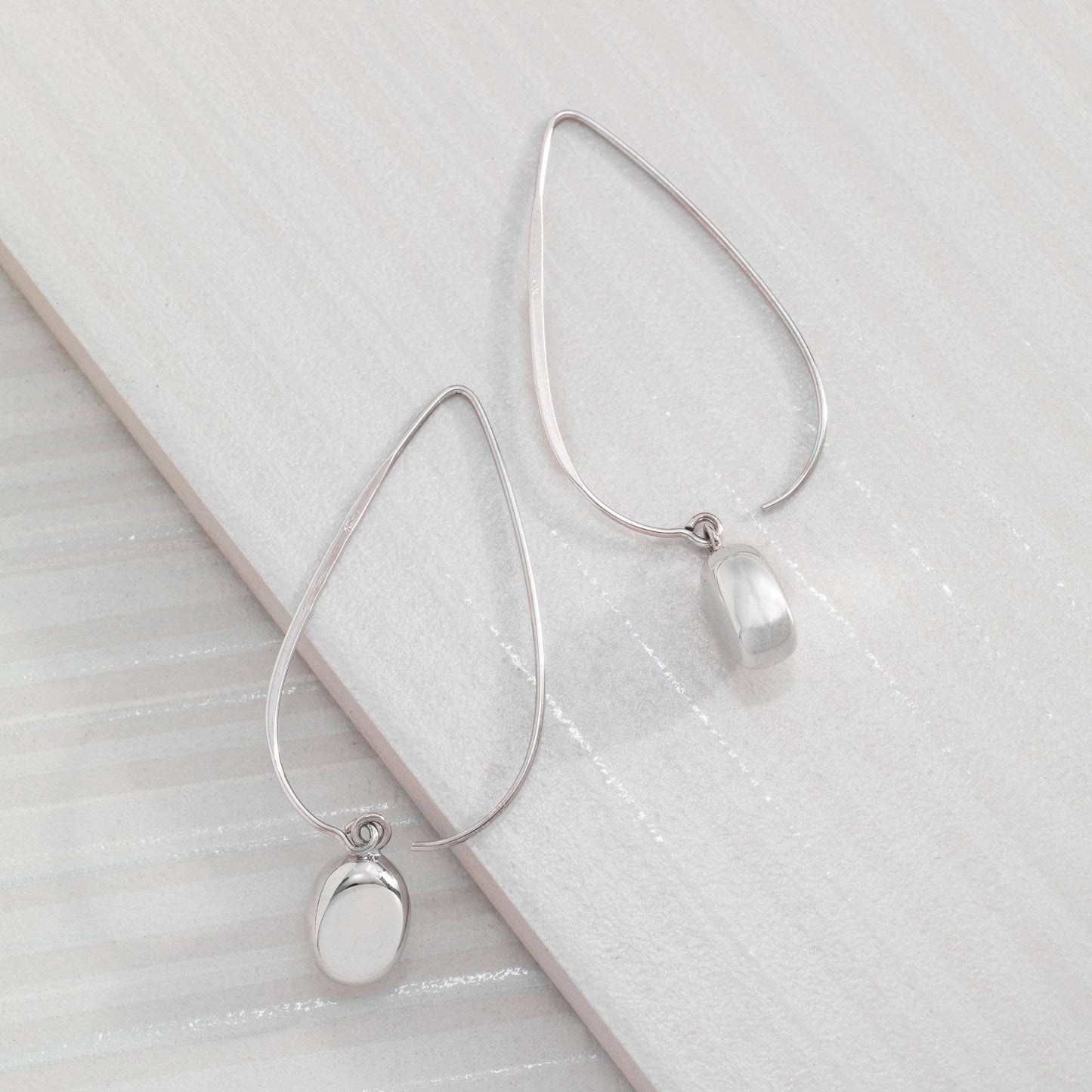 Silpada 'Wire Drop' Earrings in Rhodium-Plated Ste