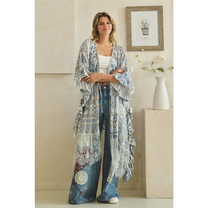 Boho Lace Mix Media Duster