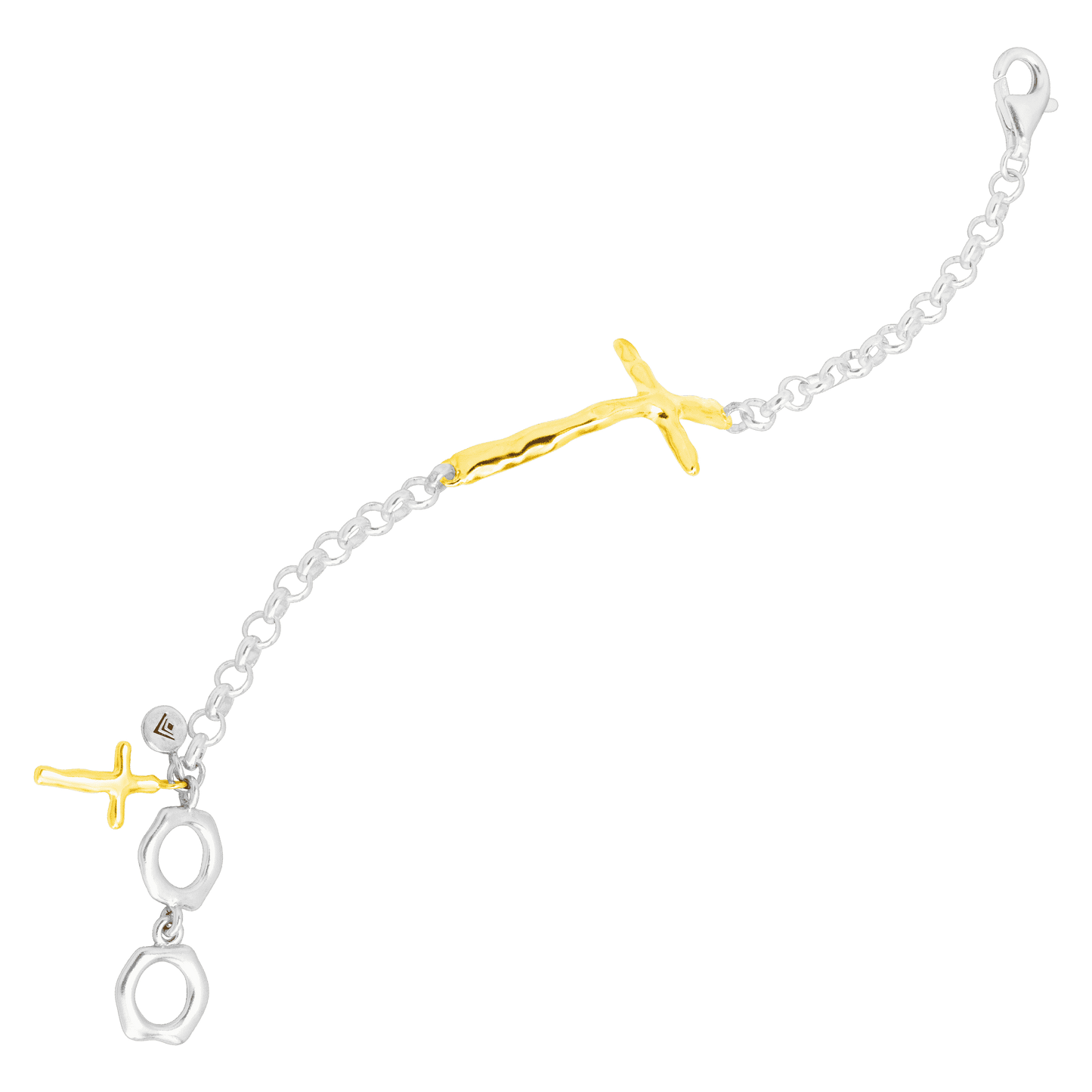 Silpada 'In Good Faith' Organic Cross Bracelet in Sterling S