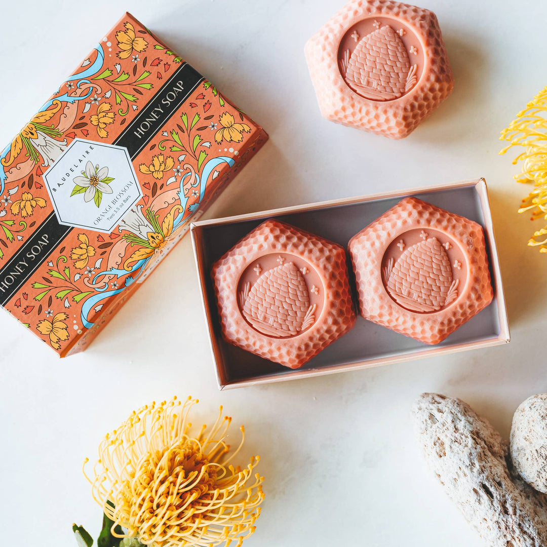 Orange Blossom Honey Soap 3.5oz – 2 Bar Gift Box