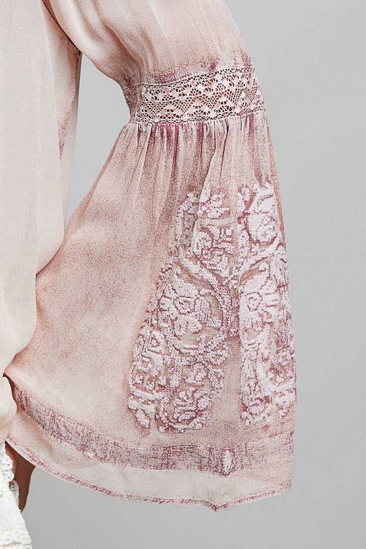 Rose Petal Ruffle Blouse