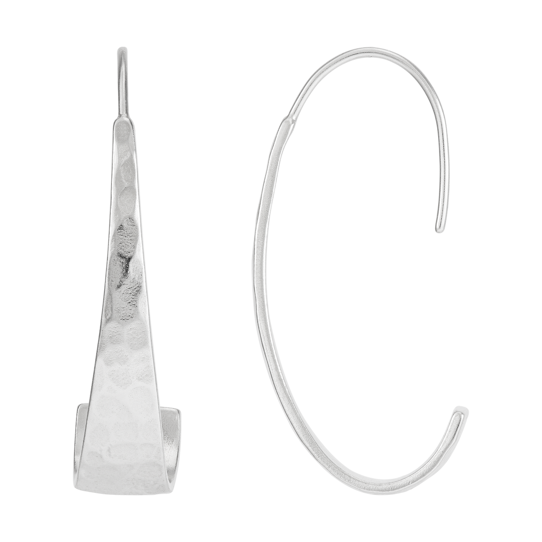 'Effortless Glamour' Sterling Silver Hoop Earrings