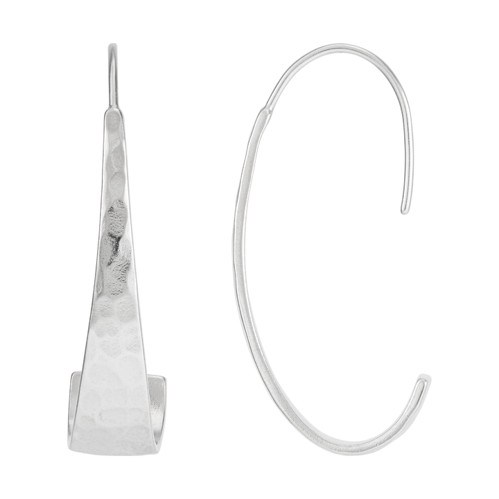 'Effortless Glamour' Sterling Silver Hoop Earrings