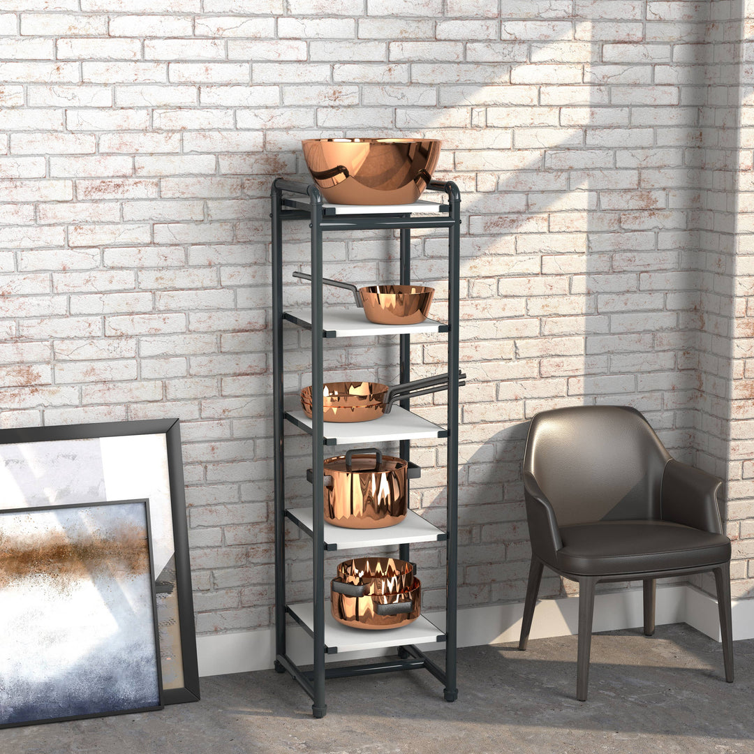 Pipeline Etagere Retail Display Tower - Grey Frame