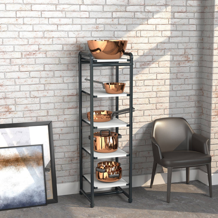 Pipeline Etagere Retail Display Tower - Grey Frame