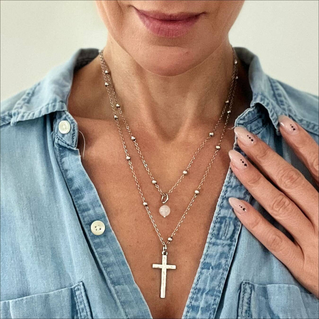 "Trust" Cross Dainty Necklace