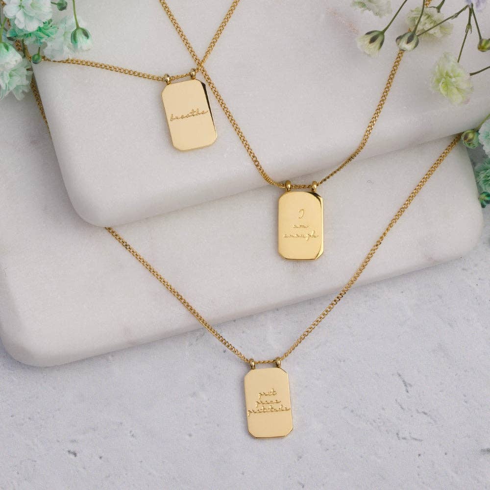 Start Day With Grateful Heart - 18k Gold-Dipped Pendant