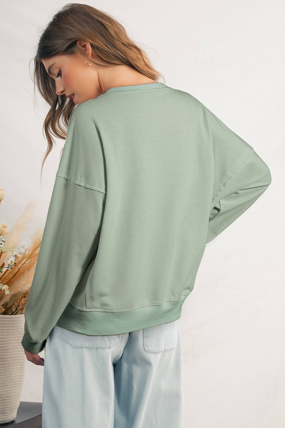 Flower Patch Drop Shoulder Loose Fit Top | S-XL