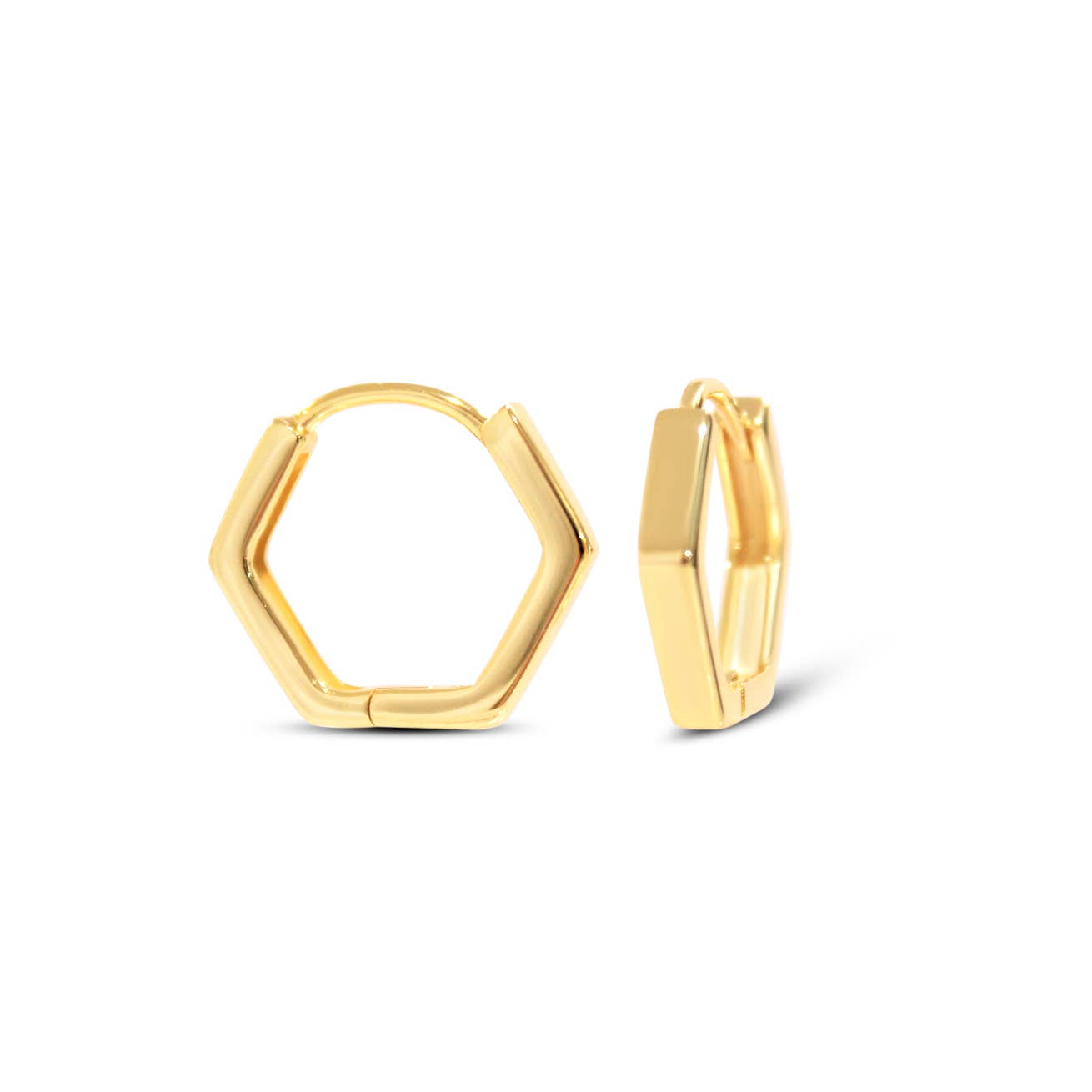 Bold Hexagon Hoops