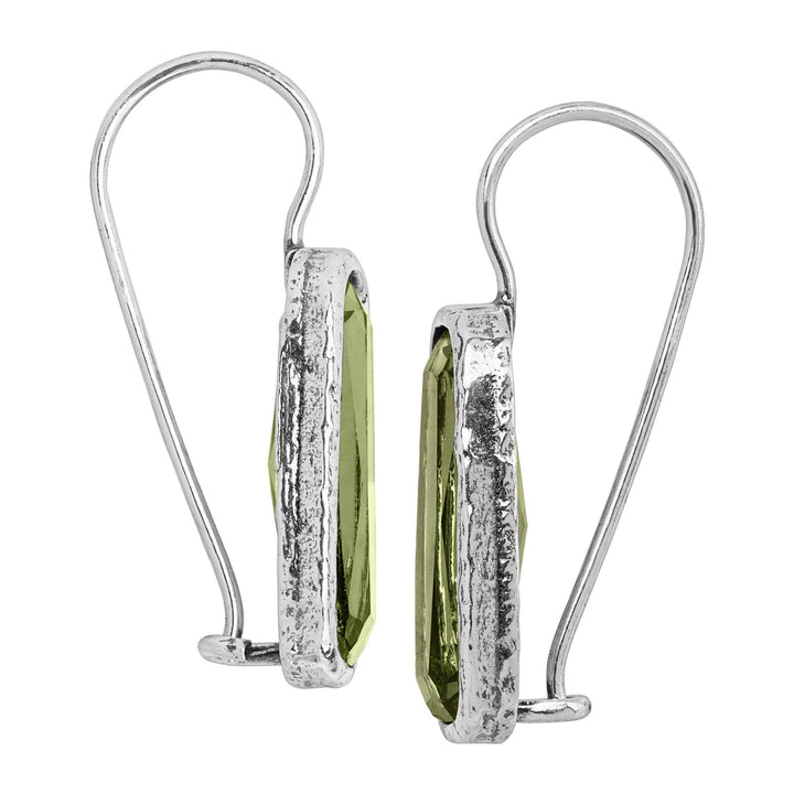 'Olivine' Green Cubic Zirconia Drop Earring