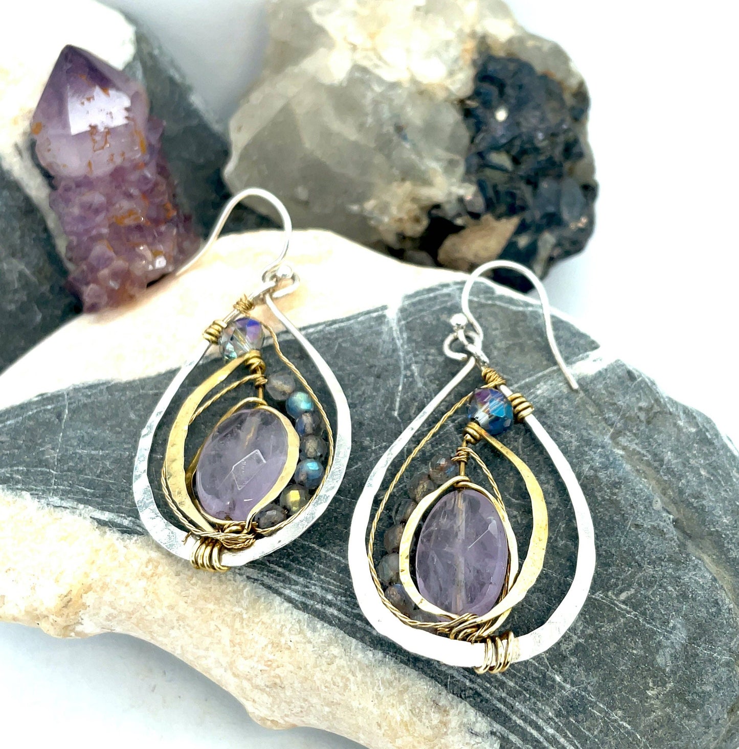 Lilac Amethyst Drop Earrings