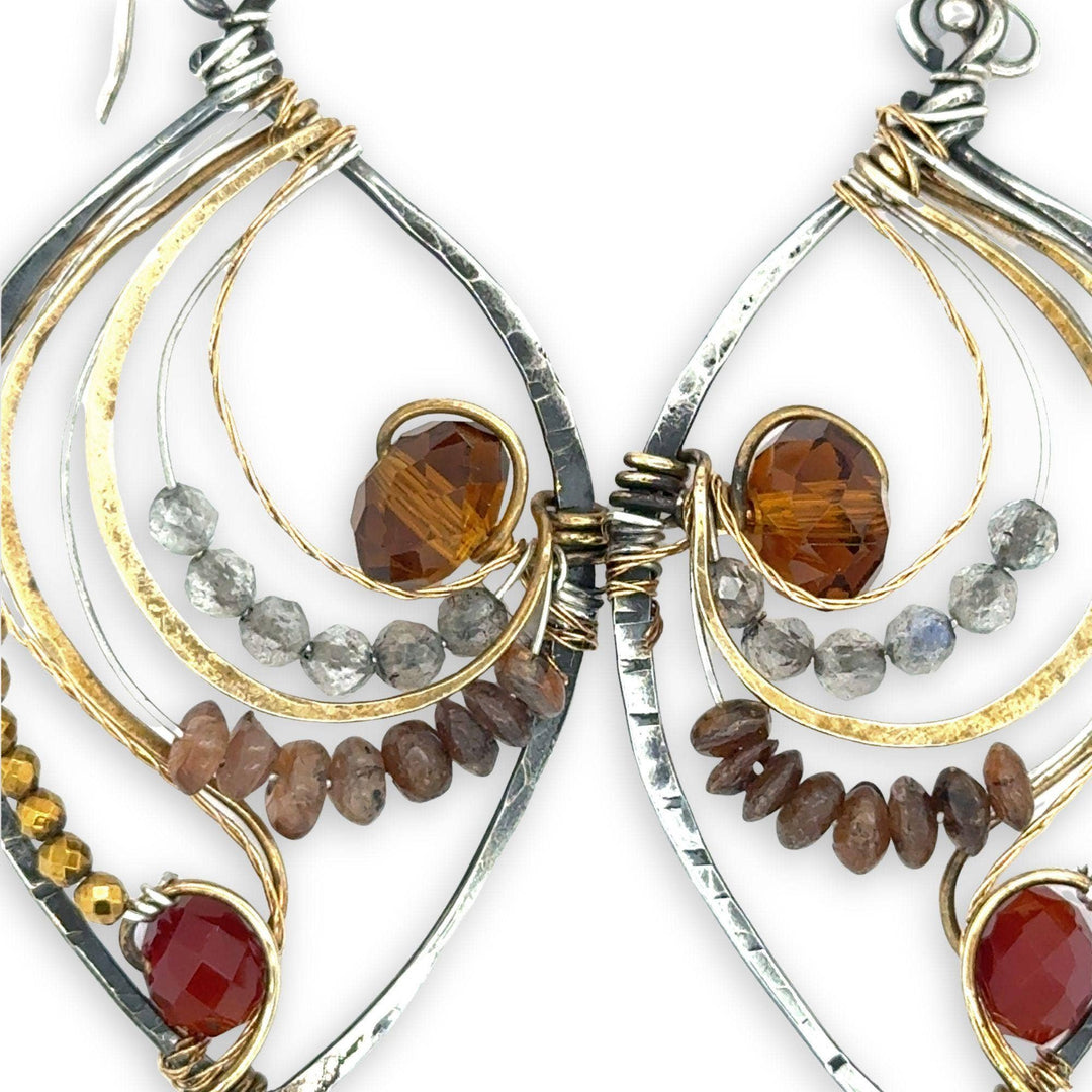Autumn Leaves Crystal Earrings E65734