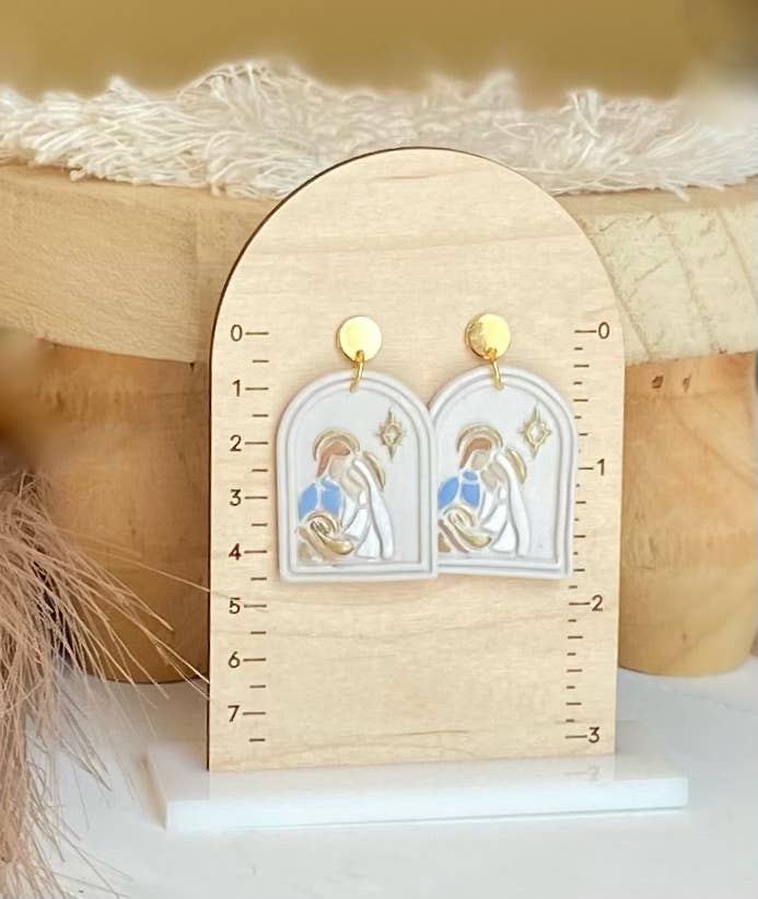 Nativity Clay Earrings