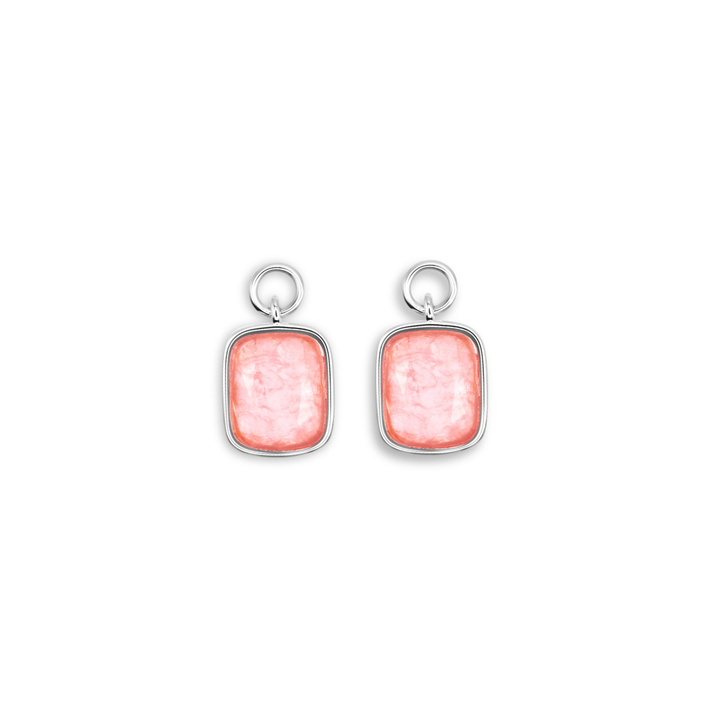 Cushion Cut Charm in Coral