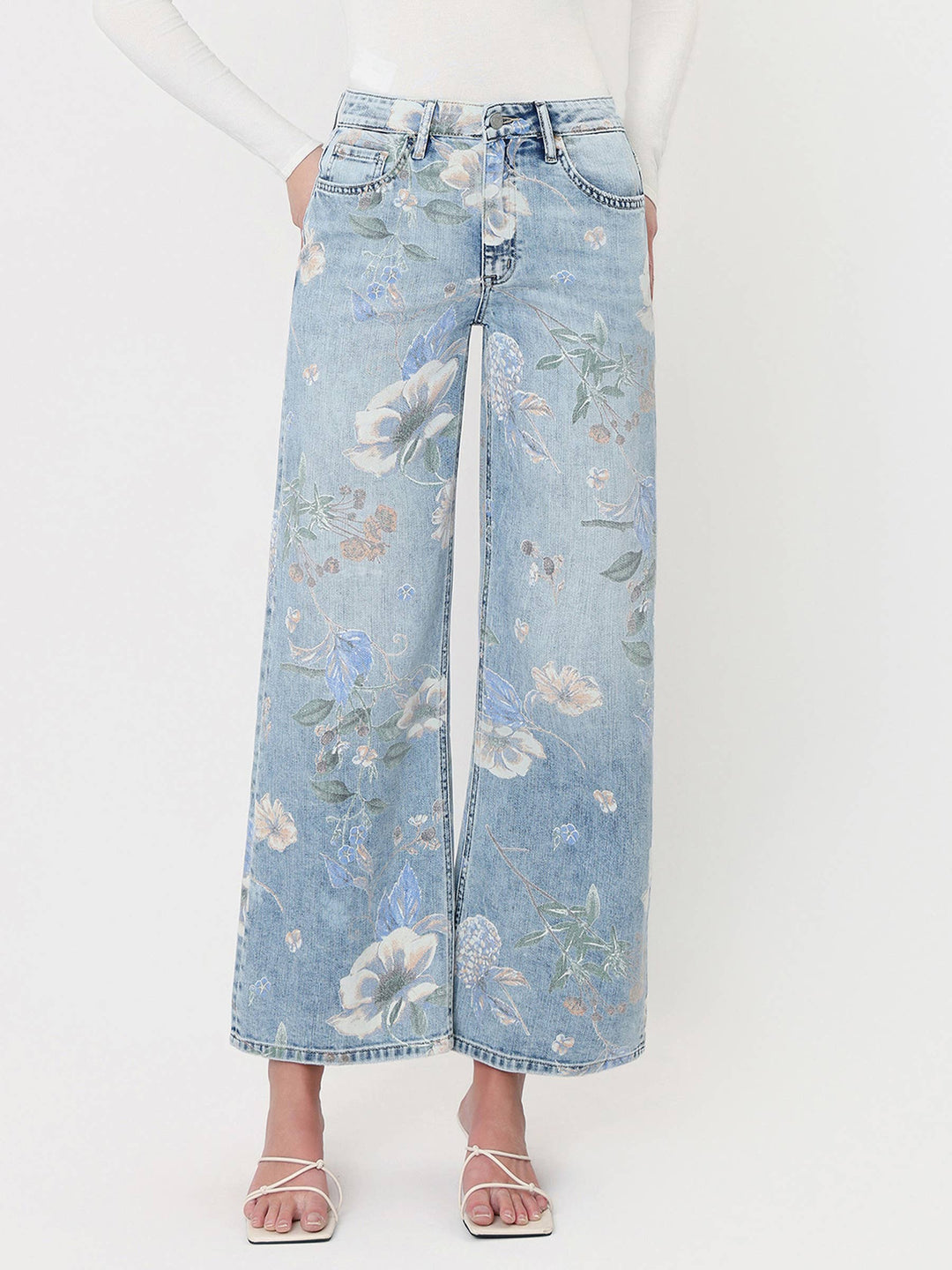 Cheryl - Floral Vintage Flare Jeans