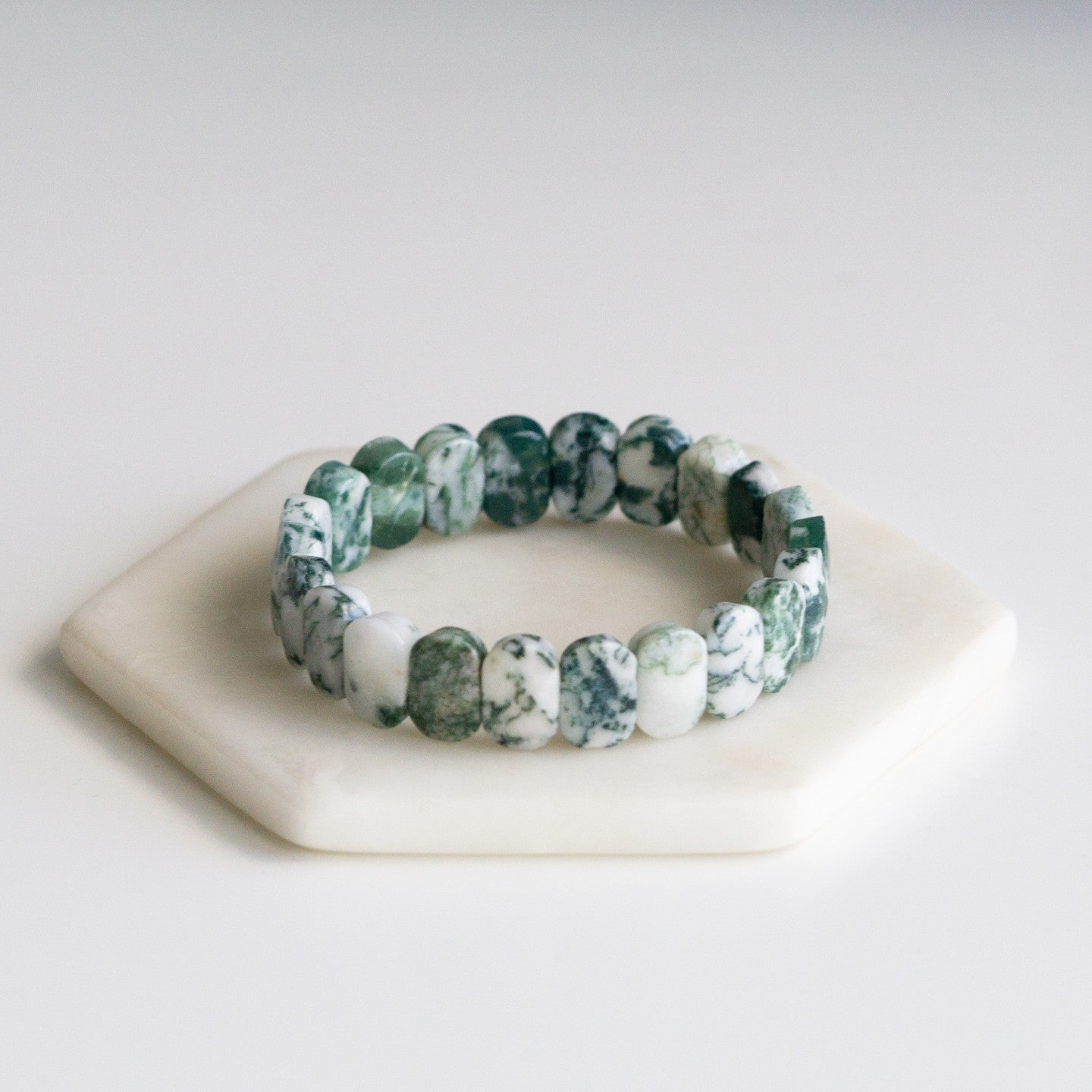 Tree Moss Agate Stone Bracelet