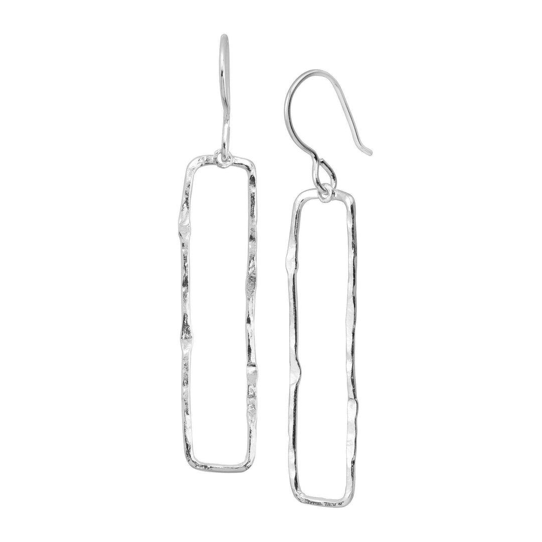 'Balancing Act' Hammered Sterling Silver Earring