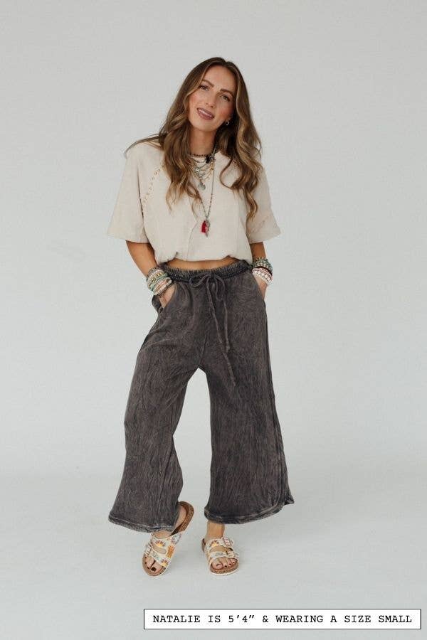 So Comfy Wide Leg Pant Petite | New Charcoal