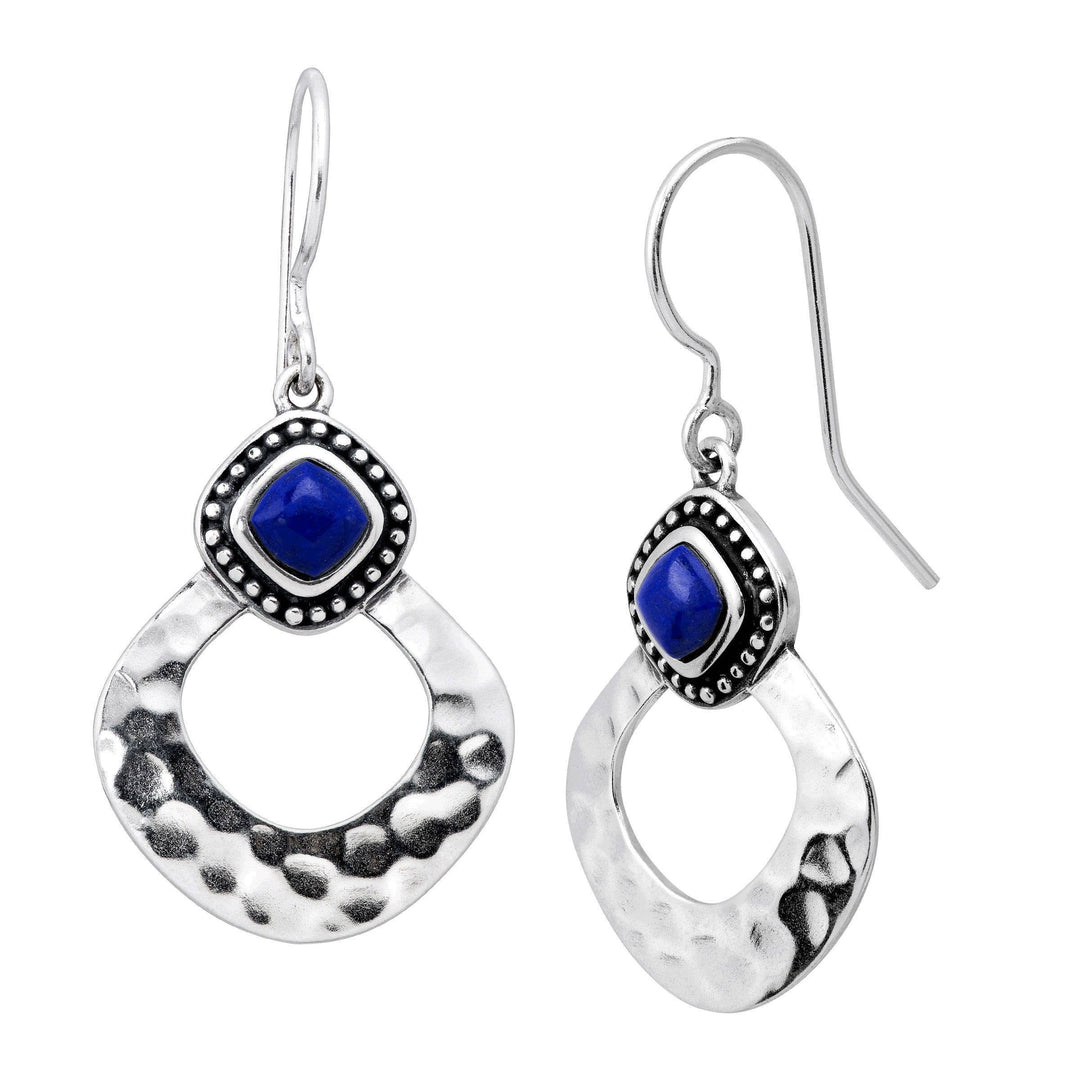 'Atacama' Lapis Drop Earrings in Sterling Silver