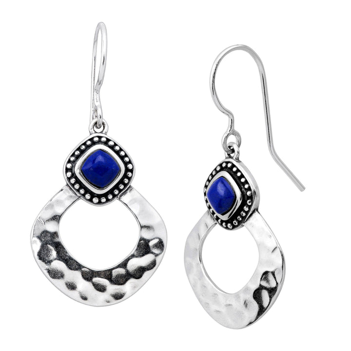 'Atacama' Lapis Drop Earrings in Sterling Silver
