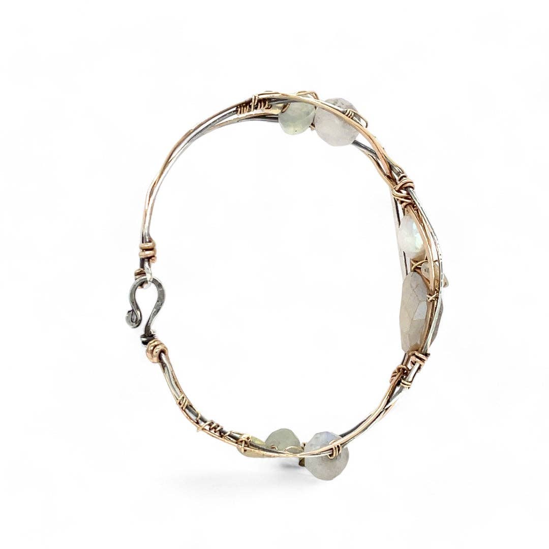Braided Moonstone Cuff Bracelet