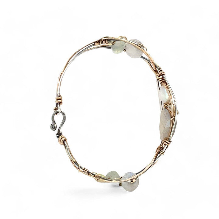 Braided Moonstone Cuff Bracelet
