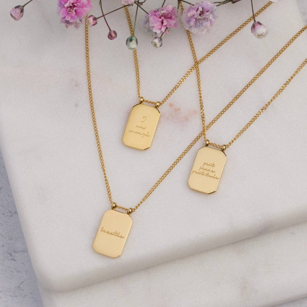 Start Day With Grateful Heart - 18k Gold-Dipped Pendant