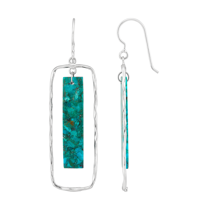'Enchantment' Drop Earrings, Turquoise & Silver