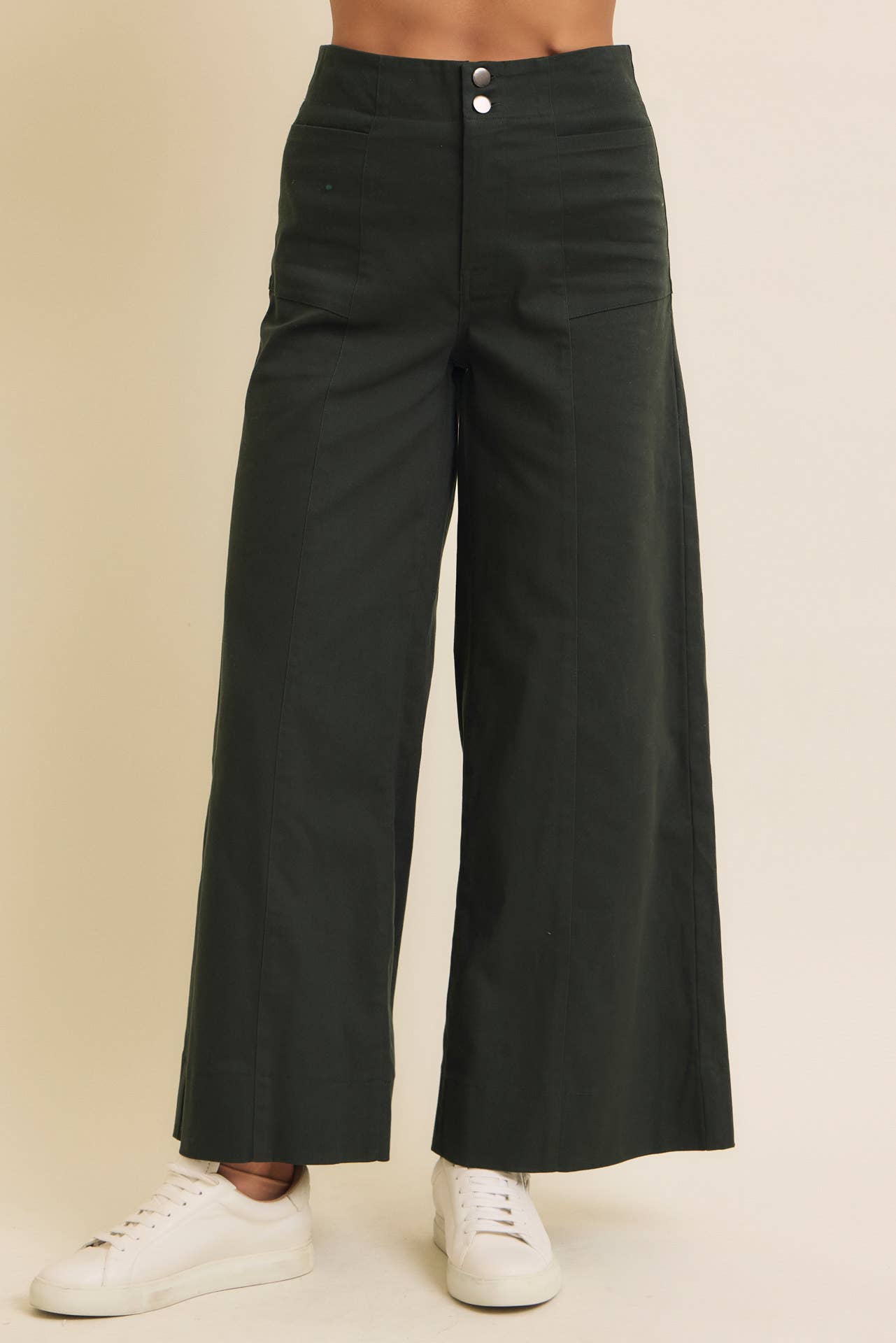 FLATTERING WIDE LEG FULL-LENGTH STRETCHY PANTS