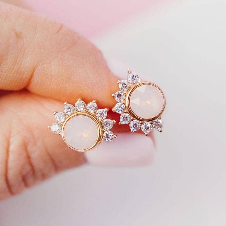 Lois Studs in Rosewater Pink Swarovski®