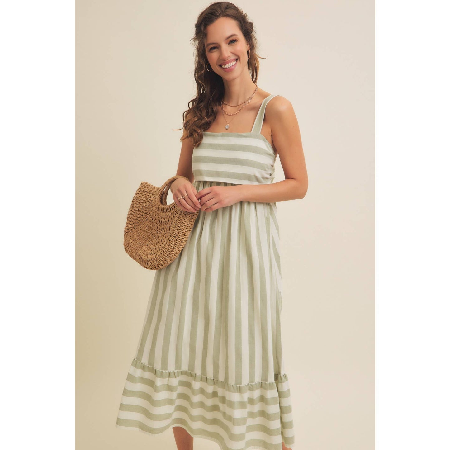 Stripe Midi Dress