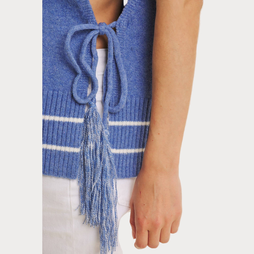 Side-Tie Sweater Vest – Modern Boho Layering Piece