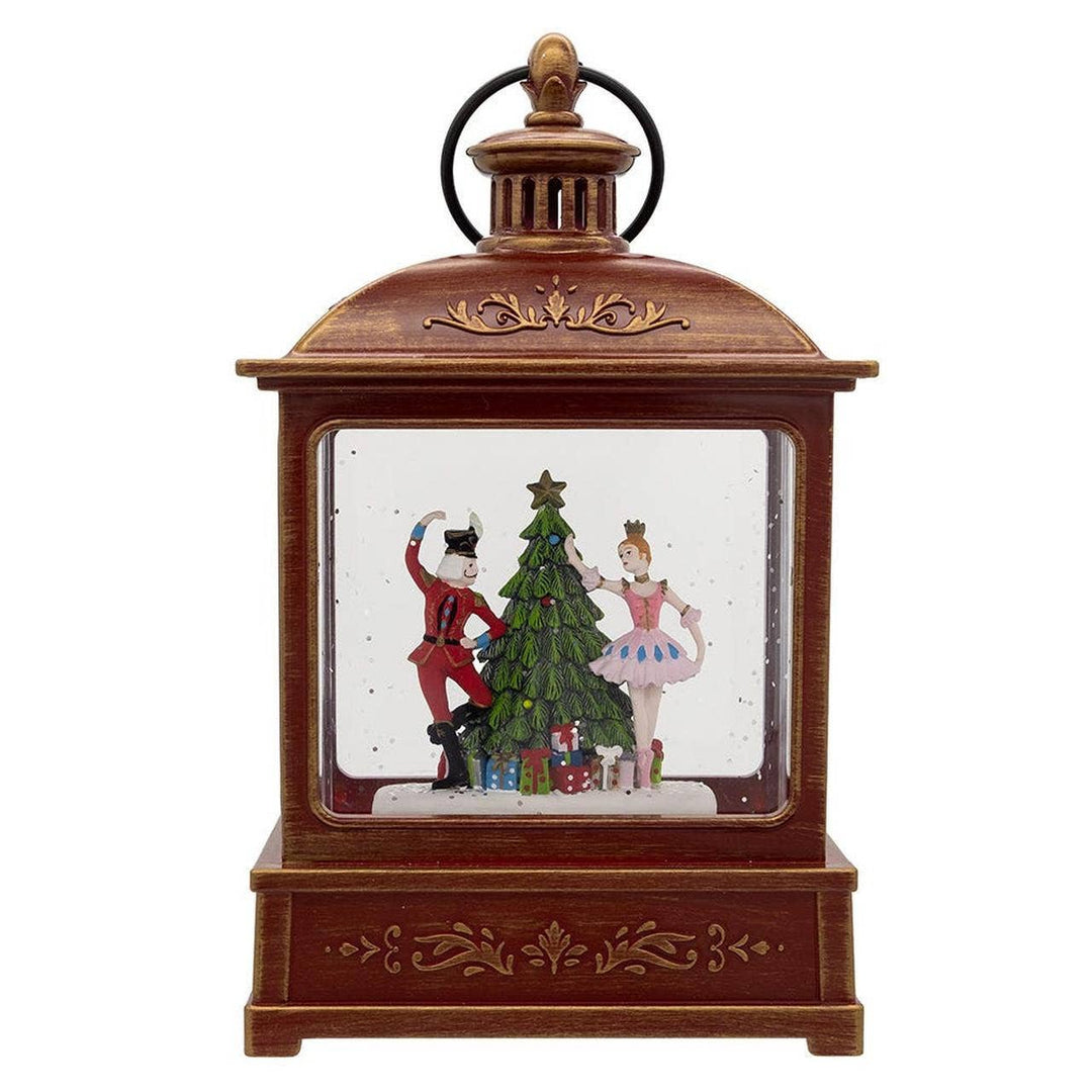 8"B/O LIT NUTCRACKER SWRL WATR LANTERN
