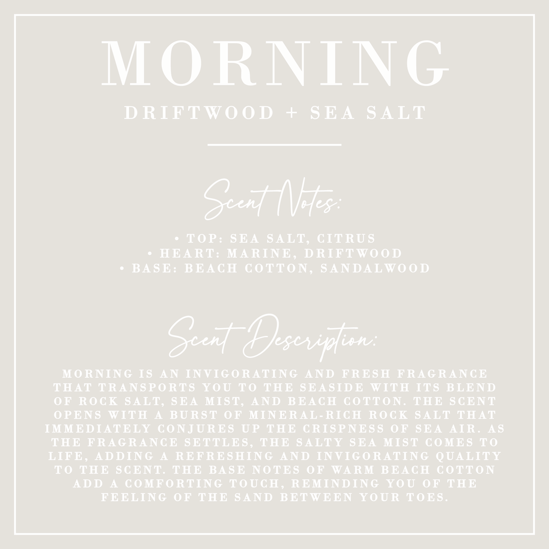 MORNING | Driftwood + Sea Salt Fluted Coconut Wax Candle
